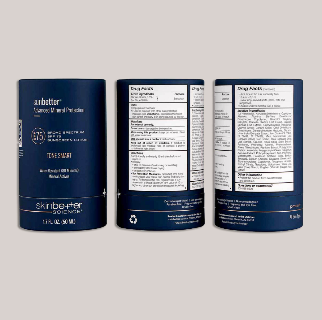 SunBetter SPF 75 Tone Smart Lotion 50ml